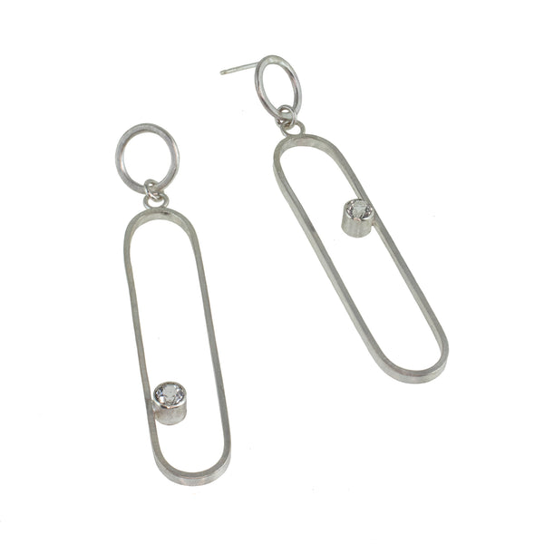 sterling silver oval earrings with gemstones by eko jewelry design,Raelyn