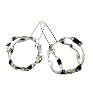 Large sterling silver hoop earrings by eko jewelry design, Skylar