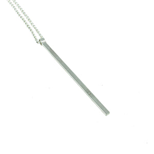 Sterling silver bar necklace with gemstone by eko jewelry design, Mckay