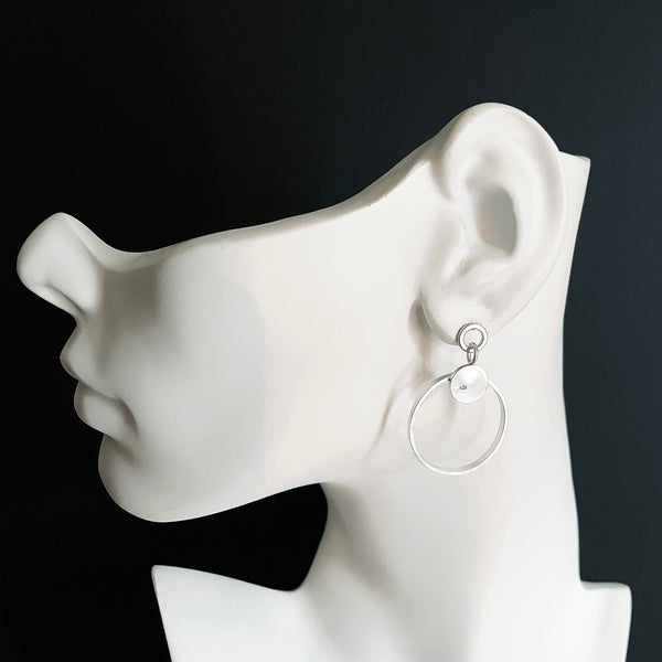 silver hoop earrings with diamonds by eko jewelry design, Soma