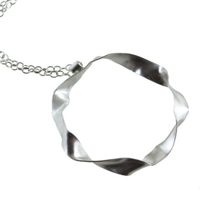 Oriana large hoop necklace in sterling silver by eko jewelry design