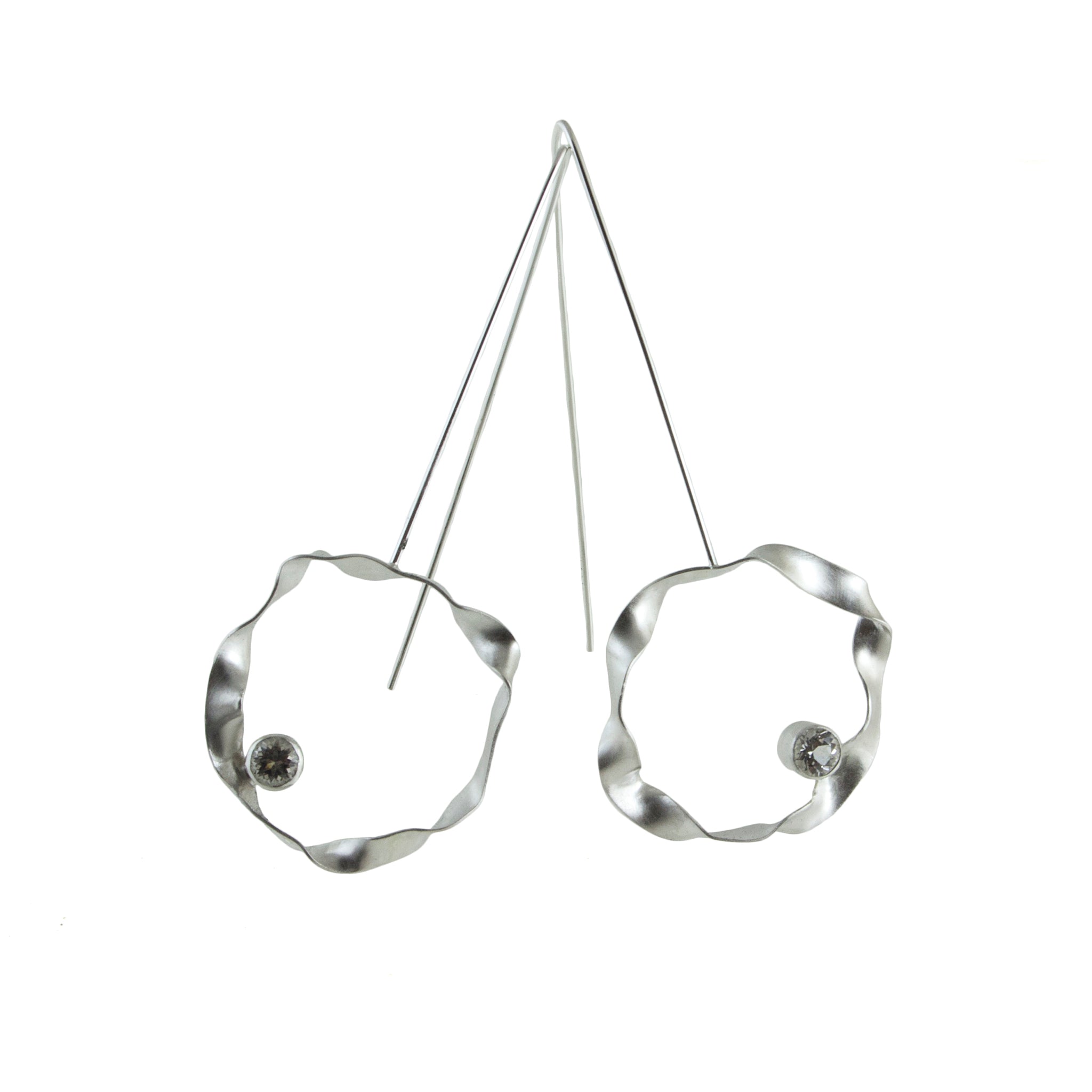 sterling silver hoop earrings with gemstones by eko jewelry design, Solange