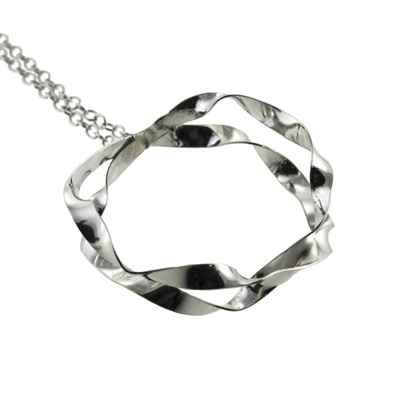 Sterling silver large hoop necklace by eko jewelry design, Cyanea