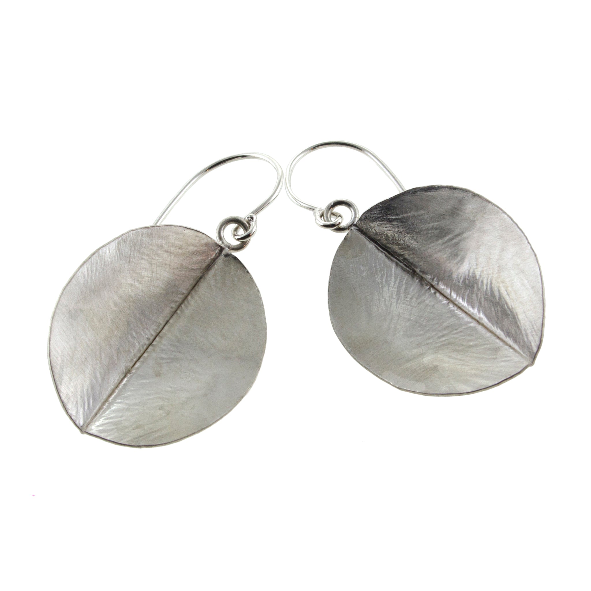 Sterling silver leaf earrings by eko jewelry design, Daphne