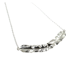 Sterling silver leaf necklace by eko jewelry design, Pamona